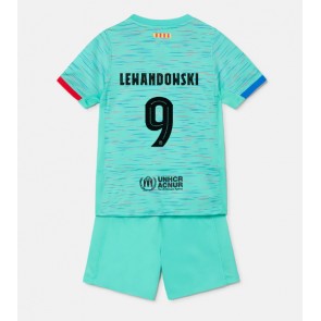 Barcelona Robert Lewandowski #9 Replika Babytøj Tredje sæt Børn 2023-24 Kortærmet (+ Korte bukser)